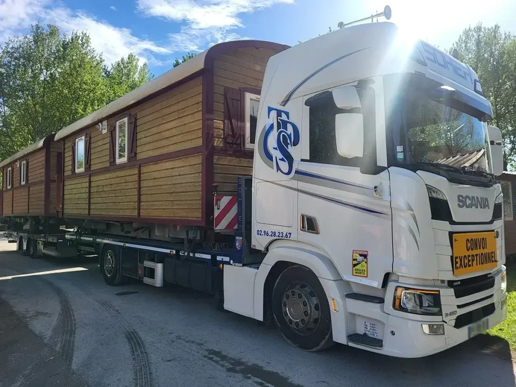 Transport de chalet Transports sohier bretagne
