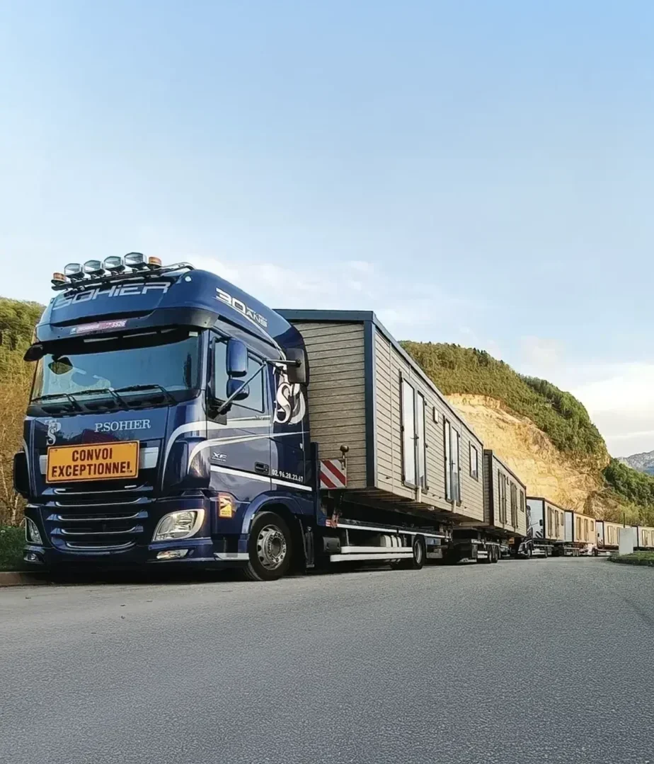 Transport de mobil home convoi exceptionnel transports sohier